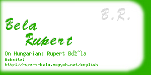 bela rupert business card